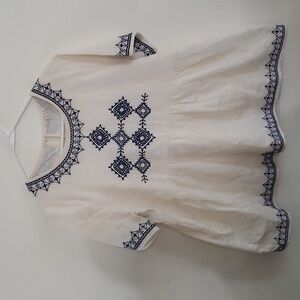 BOHME 100% Cotton Embroidered Top Size XL